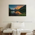 thumbnail image 2 of Elephant Stock Swiftcurrent Sunset Lake Wall Art - Horizontal Canvas Wall Art - Living Room Wall Decor - Nature Canvas - Green And Orange Decor - 36" x 24", 2 of 8