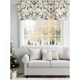 thumbnail image 5 of Yellow Grey Botanical Curtain Valances for Windows, Spring Floral Birds Watercolor Kitchen Valance Window Treatment, Light Filtering Block Curtains for Bathroom/Bedroom/Living Room 42'' x 18'', 5 of 9