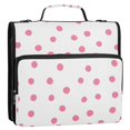 thumbnail image 5 of FORMRS Zipper Binder with Shoulder Strap 2-inch Ring 500 Sheet Capacity File Bag, Pink Polka Dots, 5 of 5