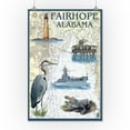 thumbnail image 3 of Fairhope, Alabama, Nautical Chart (16x24 Giclee Gallery Art Print, Vivid Textured Wall Decor), 3 of 3