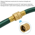 thumbnail image 2 of Apooke 2 Pcs Nozzle Connector Two-way Female Female Connector Solid Brass Garden Hose Repairing Female-to-female Connector, 2 of 11