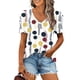 thumbnail image 1 of Puntoco Liquidación de blusas cortas para mujer, blusa holgada informal de manga corta a la moda para mujer, 1 of 5