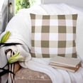 thumbnail image 3 of Brown White Buffalo Check 26x26 Pillow Covers Set of 2, Farmhouse Plaid Modern Geometric Throw Pillow Covers Decorative Couch Cushion Case, Microfiber Square Pillowcases for Bedroom Car Living Room, 3 of 7