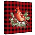 thumbnail image 2 of Ships Next Day Canvas Wall Art 16"x16", Christmas Cardinal Birds Wood Framed Canvas Print Painting, Buffalo Checker Xmas Pine Tree Ready to Hang Picture Wall Decor for Home Bedroom Kitchen Office, 2 of 9