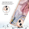 thumbnail image 5 of Designed for iPhone 14 Marble Case, Ultra Thin Girls Women Plating Marble Designed Flexible Soft TPU IMD Marble Protective Case Cover for iPhone 14 - Rose, 5 of 6