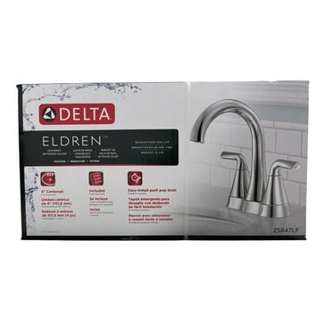 Delta Eldren Centerset Bathroom Faucet Chrome Finish - 25847LF