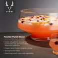 thumbnail image 3 of Viski Footed Glass Punch Bowl for Cocktail Party, Serveware, 2.5 Gallons, 3 of 7
