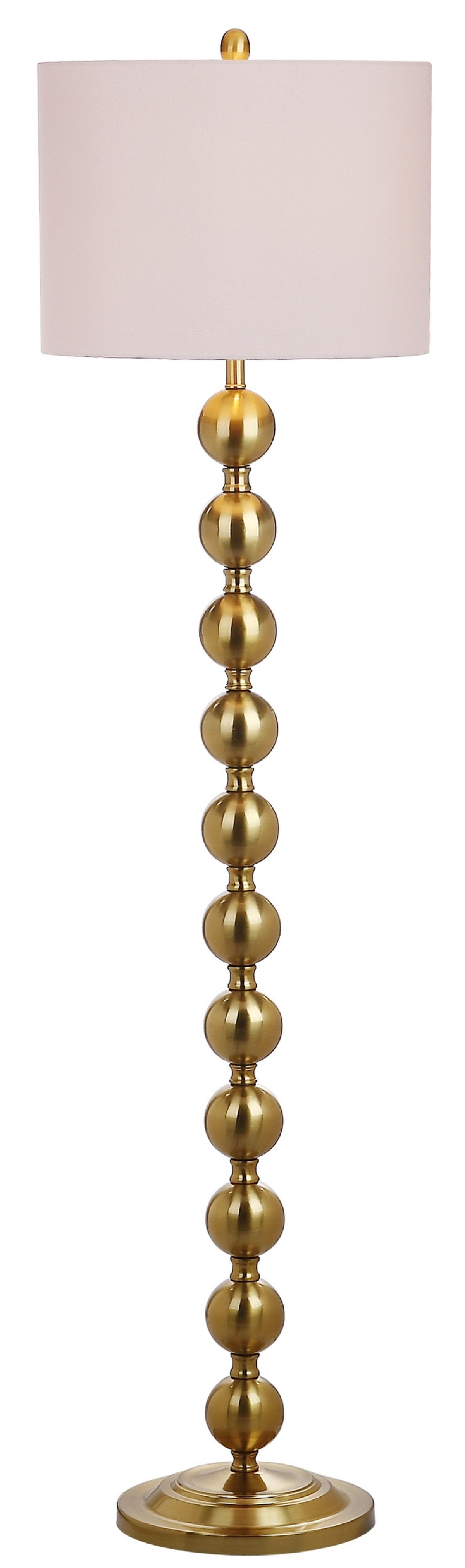 SAFAVIEH Reflections 58.5 in. High Stacked Ball Floor Lamp, Brass