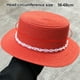 thumbnail image 2 of Sombrero de ala ancha y plana con parte superior de perla para mujer, de circunferencia de 56 a 58 cm, sombrero para el sol, plegable, para exteriores, para verano, 2 of 5