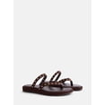 thumbnail image 2 of Time and Tru Women's Studded Flip Flop Sandals, 2 of 4