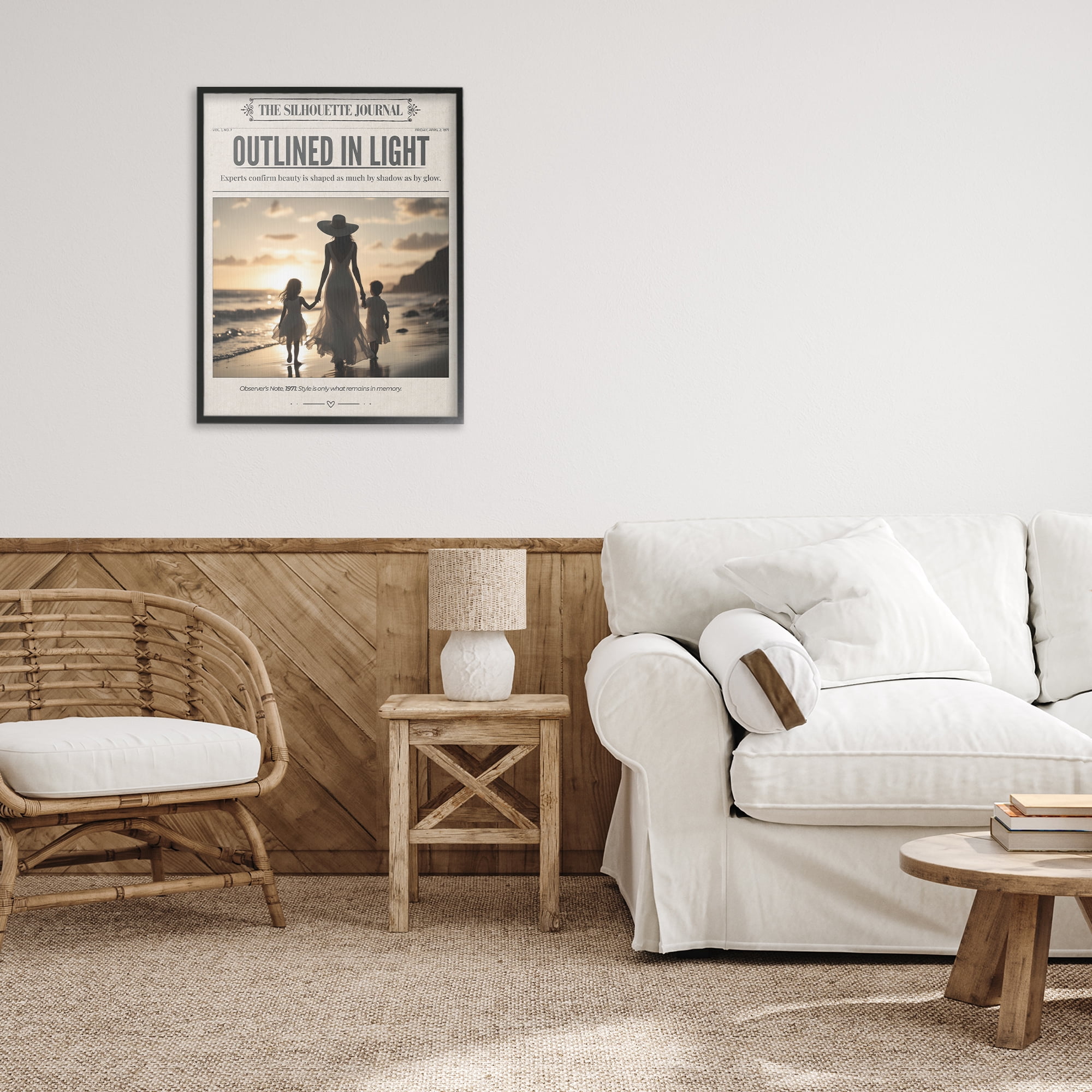 Stupell Industries Outlined In Light Newspaper Black Framed Giclee Art, design by A Barefoot Stylist