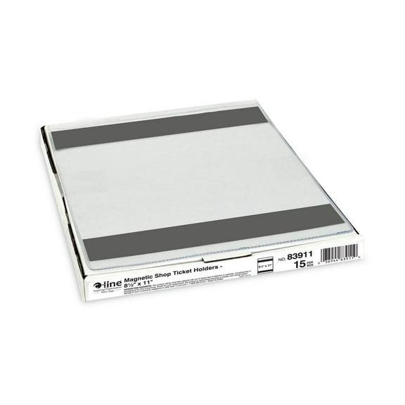 C-Line Magnetic Shop Ticket Holder, Super Heavy, 15", 8 1/2 x 11, 15/BX