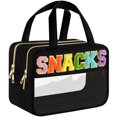 thumbnail image 1 of Bolsa de maquillaje SIMBOOM Chenille Letter Clear Impermeable, 1 of 7