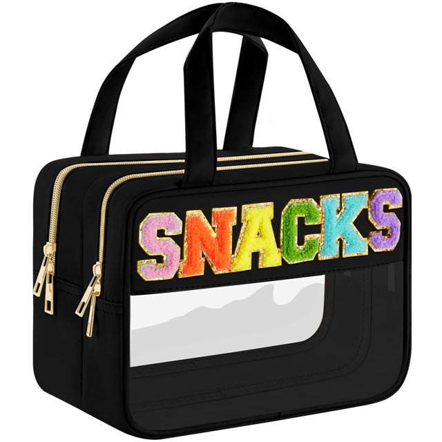 Bolsa de maquillaje SIMBOOM Chenille Letter Clear Impermeable