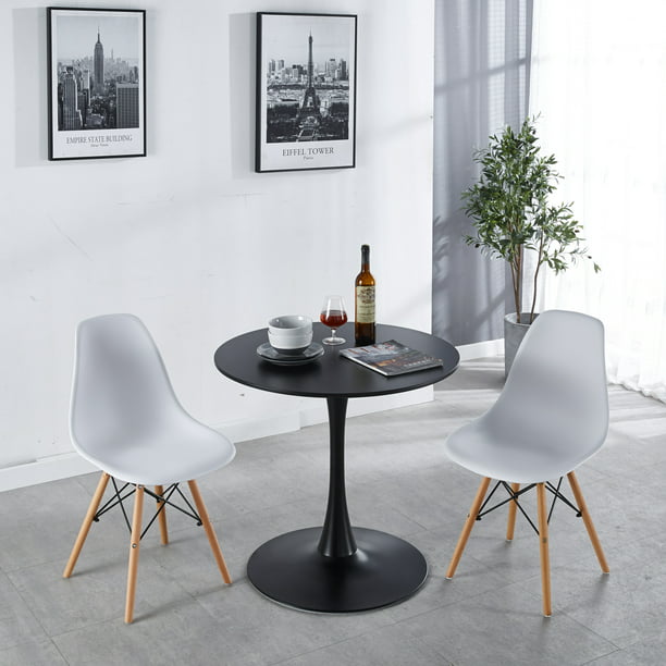 31 5in Round Dining Table Btmway Mid, Black Round Dining Table For 4