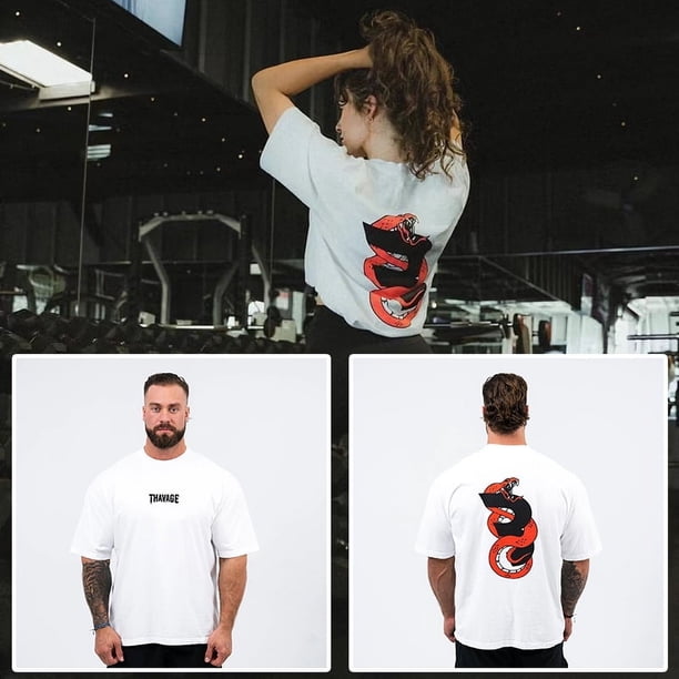 Nueva camiseta de gimnasio para Fitness, camisetas holgadas de algodón de gran tamaño para hombres, camisetas deportivas de culturismo de manga corta, camisetas de entrenamiento de verano para correr