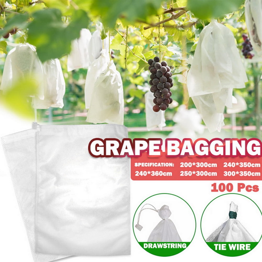 100Pcs Vegetables Plants Protector Net Bags Fruits Tools Pouch Reusable Covers 