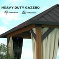 thumbnail image 4 of Outsunny 10' x 10' Hardtop Gazebo with Steel Roof, Netting and Curtains, 4 of 10