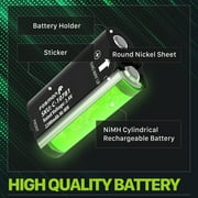 Fosmon 5280mWh Xbox Rechargeable Battery Pack with Charging Station, 2-Pack 2200mAh Batteries & Dual-Slot Rapid Charger Station for Xbox Series X/S, Xbox One/One X/One S Elite Controller - Black