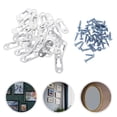 thumbnail image 3 of Pungan shelf hanger 30pcs Metal Keyhole Hangers Picture Frame Fixing Hooks Keyhole Hanging Plate Mirror Picture Frame Hanger,1.77"X0.59"X0.04", 3 of 10