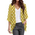 thumbnail image 2 of Pyhlmscde Womens Print Puff Sleeve Buttons Cardigan Cover Up Casual Blouse Tops, Womens Cover Up Top, Cover Up Tops For Women, Soft Cardigans For Women, 2 of 2