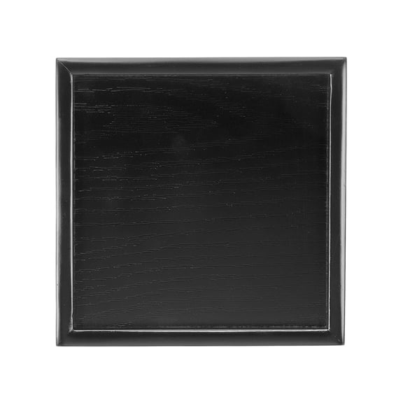 Wooden Serving Tray Square Wood Serving Tray Decorative Platter, Fit for Home Decor Kitchen Coffee Table Candle Holder, Toilet tray (Black22*22*2cm)