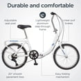 thumbnail image 5 of Schwinn Loop Folding Bike, 20 Inch Wheel, Ages 14+, White, 5 of 7