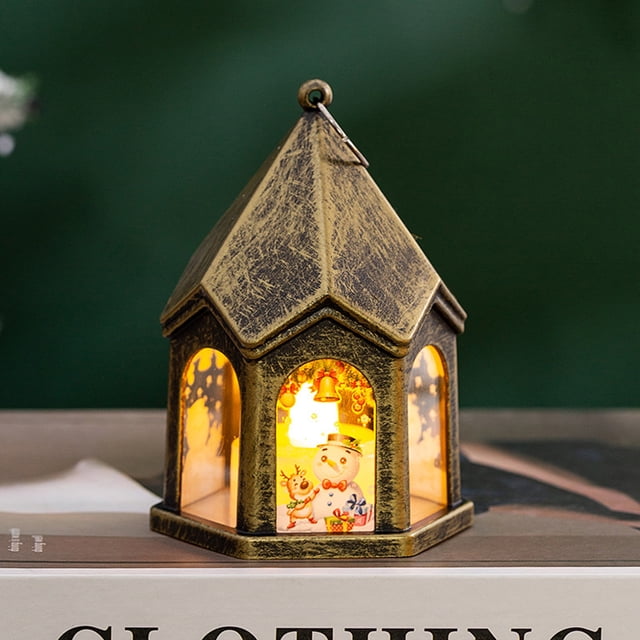 Fiudx Luces Navideñas Portátiles, Adornos Colgantes de Viento Festivo, Exquisitos Adornos de Escritorio, Ideales para El Árbol de Navidad y La Decoración Del Hogar, Perfectas para La Mesa Del Comedor
