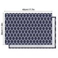 thumbnail image 6 of Navy and White Geometric Lattice Pattern Summer Placemats Table Placemats Set Of 4-Linen Kitchen Washable Placemats Table Mats 11.8"x17.7" Non-Slip Heat Resistant, 6 of 6