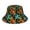 Palm Trees, variant on Pineapple Reflective Double-Sided Bucket Hat, Sun Hat, Soft and Breathable for Gardening, Beaching, Camping, Hiking, Fishing