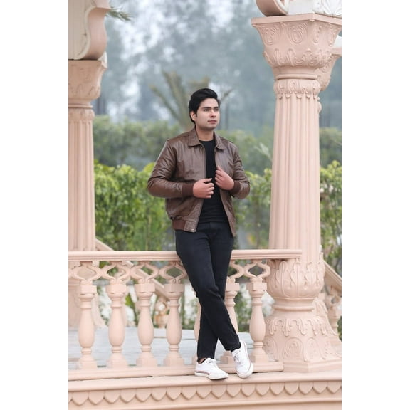 Vikram Bomber Sheep Skin Leather Jacket