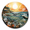 thumbnail image 2 of Designart "Surf and Turf at the Beach I" Beach Oversized Wall Clock, 2 of 5