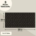 thumbnail image 4 of Juvale 50th Birthday Tablecloths - 3-Pack, 54 x 108 in, Black & Gold - 50th Birthday Decorations for Men & Anniversary Decorations - Disposable Plastic Table Covers, 4 of 7