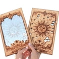 thumbnail image 2 of Espejo de tarot de madera, carta del tarot Sol XIX, decoración del hogar, espejos de cartas del tarot, calidad superior, 2 of 11