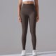 thumbnail image 3 of Pantalones de yoga de cintura alta con estampado de cara sonriente de color sólido y sin costuras, mallas deportivas para correr y fitness, 3 of 6