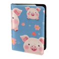 thumbnail image 2 of Rateoe Cute Pig Flowers Pattern Passport Holder Wallet Leather Mulit-purpose Travel Wallet Credit Cards Case ,Passport Cover for Women Men-6.5 in, 2 of 5