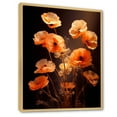 thumbnail image 2 of Designart "Sunlit Glimmer On Golden Poppies" Poppies Floater Framed Wall Art Living Room, 2 of 5