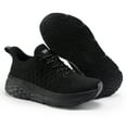 thumbnail image 2 of Black Slip Resistant Work Shoes for Women Comfortable Sneakers Chef Kitchen Walking Shoes, 2 of 9