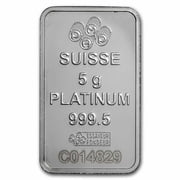 5 gram Platinum Bar - PAMP Suisse Lady Fortuna (In Assay)