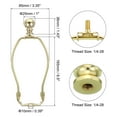 thumbnail image 2 of Kit de arpa de lámpara Uxcell de 6.5 pulgadas con soporte para pantalla de lámpara tono dorado, 1 juego, 2 of 6