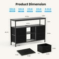 thumbnail image 3 of MCQ 43" TV Stand with 4 Fabric Drawers, Built-in Outlet - Perfect for Living Room and Bedroom, Black, 3 of 7
