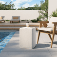 thumbnail image 6 of MOALCOFER Square Outdoor Side Table,Concrete Patio End Table with Spotted,White, 6 of 7