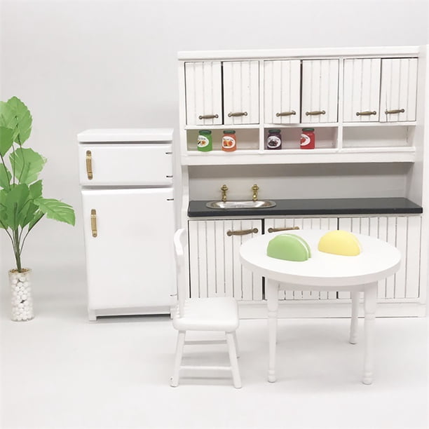 Réfrigérateur miniature blanc pour maison de poupée - ATYHAO - Accessoires de cuisine et de