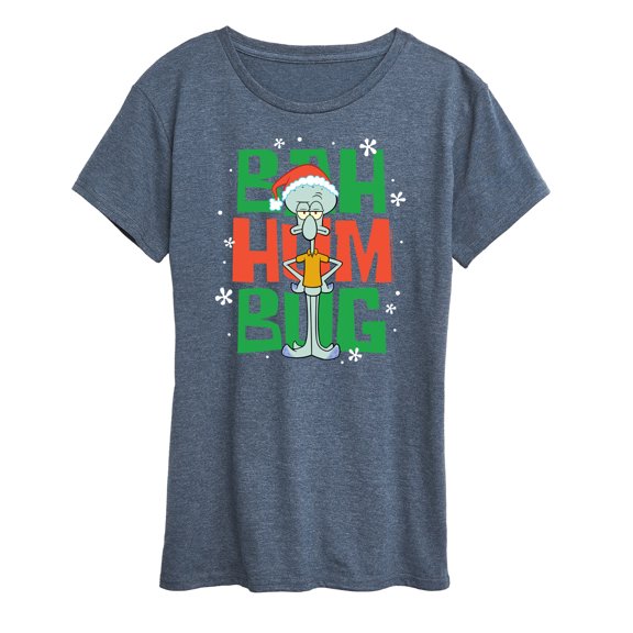 SpongeBob SquarePants - Squidward Bah Humbug - Women's Lightweight French Terry Pullover