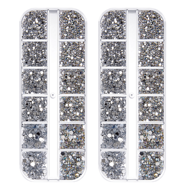 Diamantes de imitación para decoración de uñas, piedras para uñas con parte posterior plana Arte de uñas de cristal 3D Namotu CPB-US-CJZ275-5
