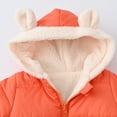 thumbnail image 5 of XBASW Baby Toddler Girls Boys Ear Hooded Jackets Winter Coat Fleece Warm Outerwear Kids Cotton Jacket for 1-8Y, 5 of 11