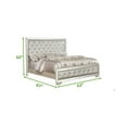 thumbnail image 6 of JINS and VICO 5-Piece Modern Wood and Velvet Queen Bedroom Set, Beige, 6 of 7
