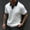 (Casual 141)White, variant on Mens Fashion Shirt Solid Color Blouse Summer Casual Short Sleeve Business Knit Turndown Collar Tops Tees