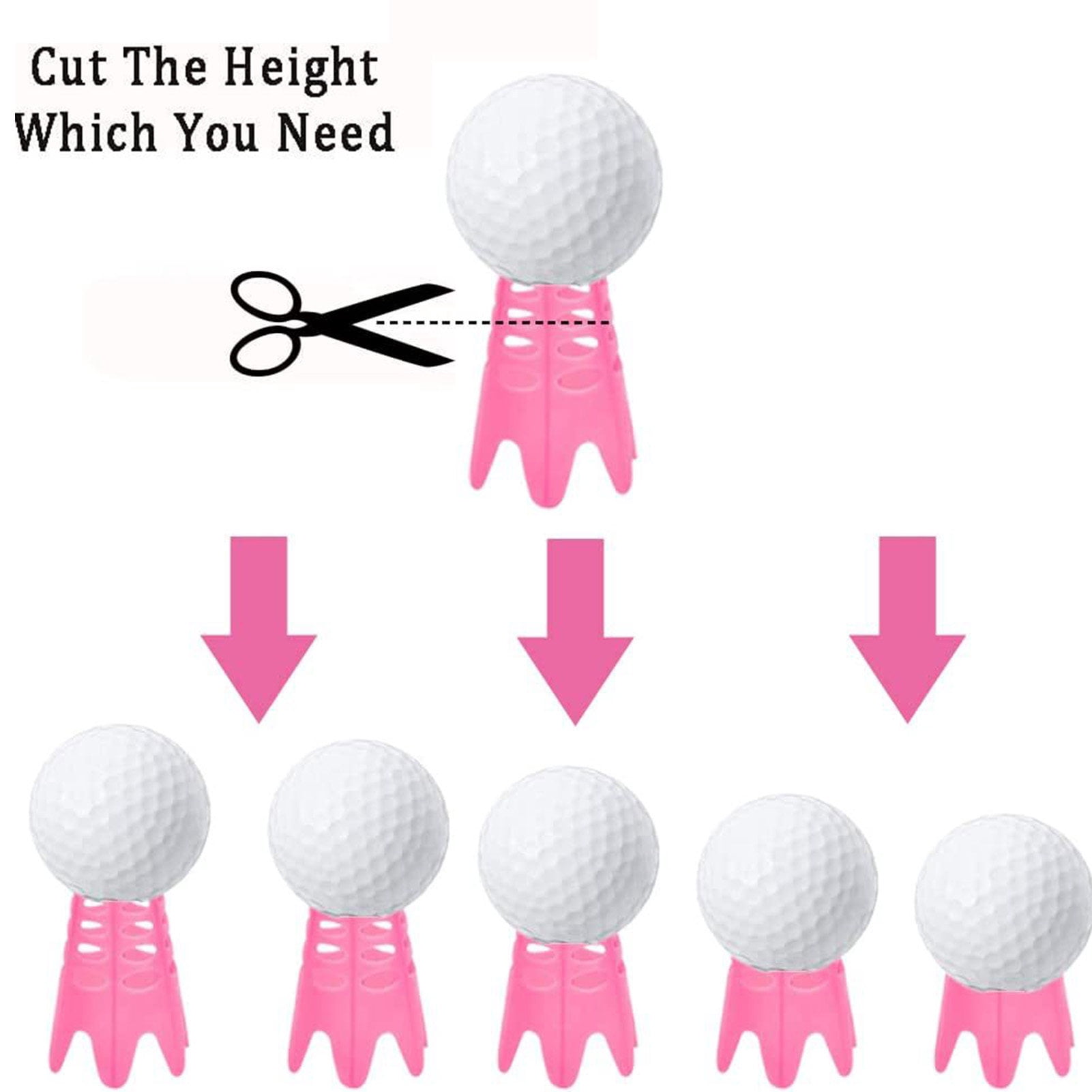 Sportteer Golf Tees Golf Tees Set 20Pcs Plastic Golf Tees Unbreakable High Stability Low Friction Compact Size Indoor Outdoor Training Tool