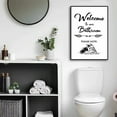 thumbnail image 5 of Black and White Bathroom Poster Funny Bathroom Quote Wall Art  Cute Canvas Print Wall Decor Minimalist Toilet WC Artwork, 5 of 6